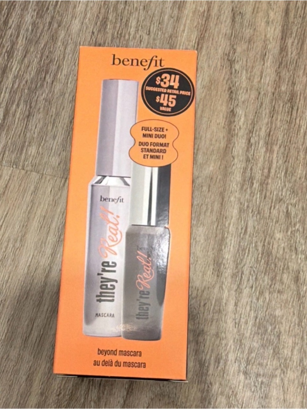 Benefit They're Real! Mascara Duo — Orange & Silver Packaging